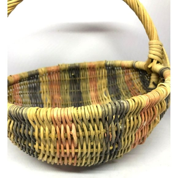 Multicolored Handmade Woven Egg Basket - Picture 3 of 5